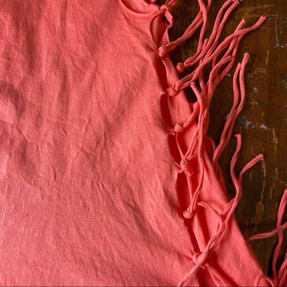 Electric Pink 100% Country Girl Distress Tank Top - Picture 4 of 5